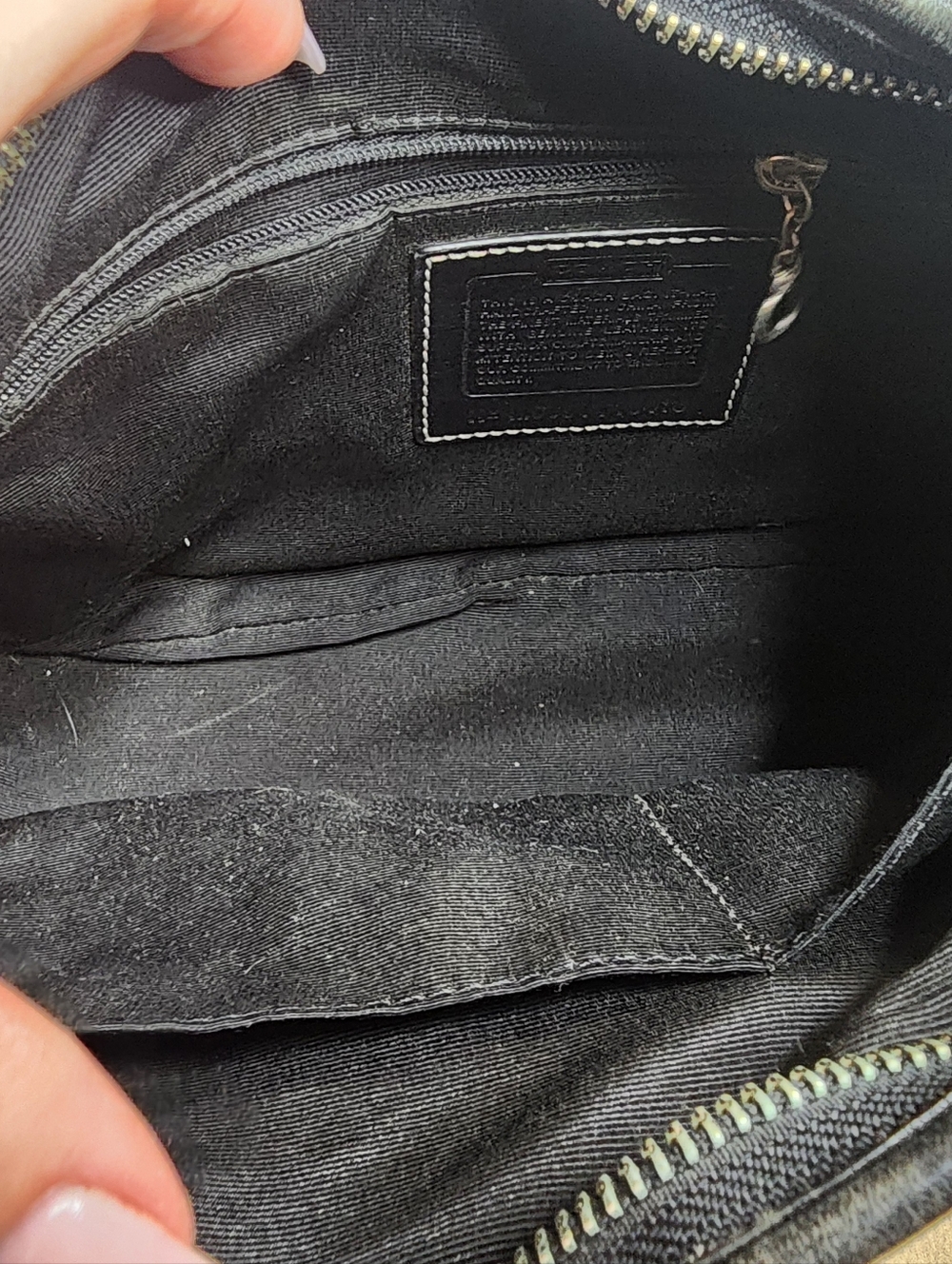 Coach Mini Signature Hobo Shoulder Bag With Tassel And Hang Tag - Picture 11 of 13